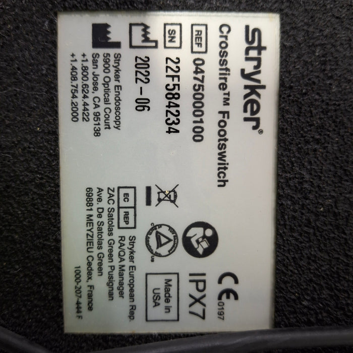 Stryker Stryker Crossfire Footswitch Surgical Equipment reLink Medical