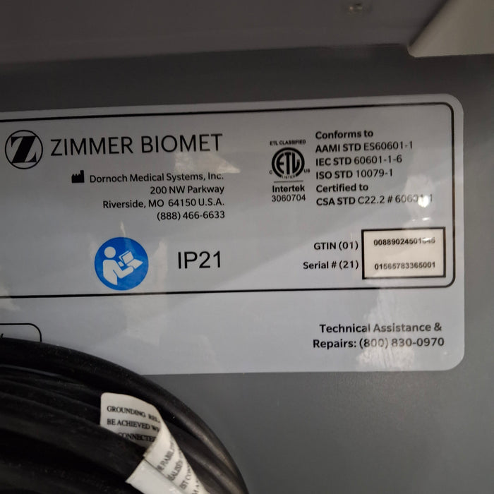 Zimmer Zimmer Biomet Intellicart System Duo Fluid Cart Surgical Equipment reLink Medical