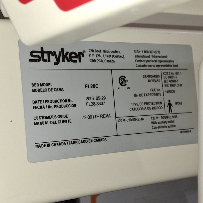 Stryker FL28C Electric Hospital Bed