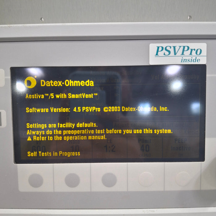 Datex-Ohmeda Datex-Ohmeda Aestiva 5 w/7900 Anesthesia System Anesthesia reLink Medical