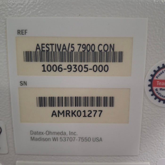 Datex-Ohmeda Aestiva 5 w/7900 Anesthesia System
