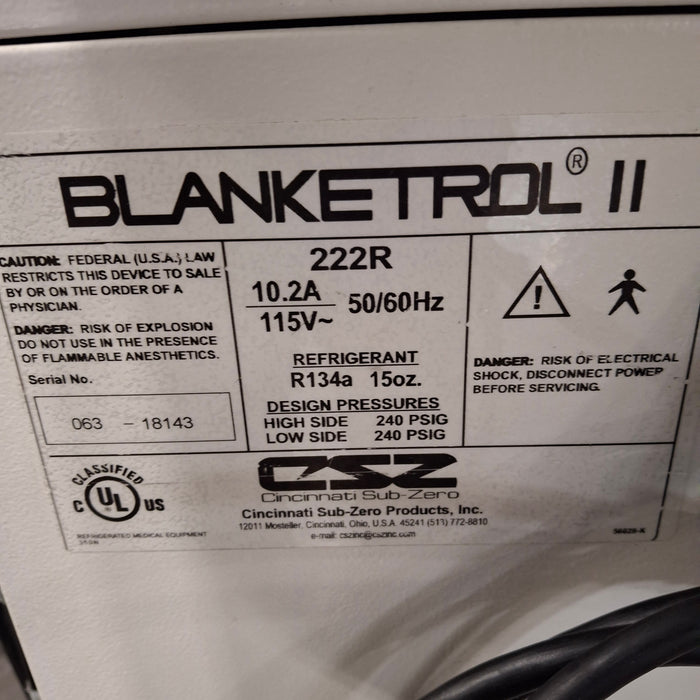 Cincinnati Sub-Zero CSZ Cincinnati Sub-Zero CSZ Blanketrol II Hyper/Hyporthermia Unit Temperature Control Units reLink Medical