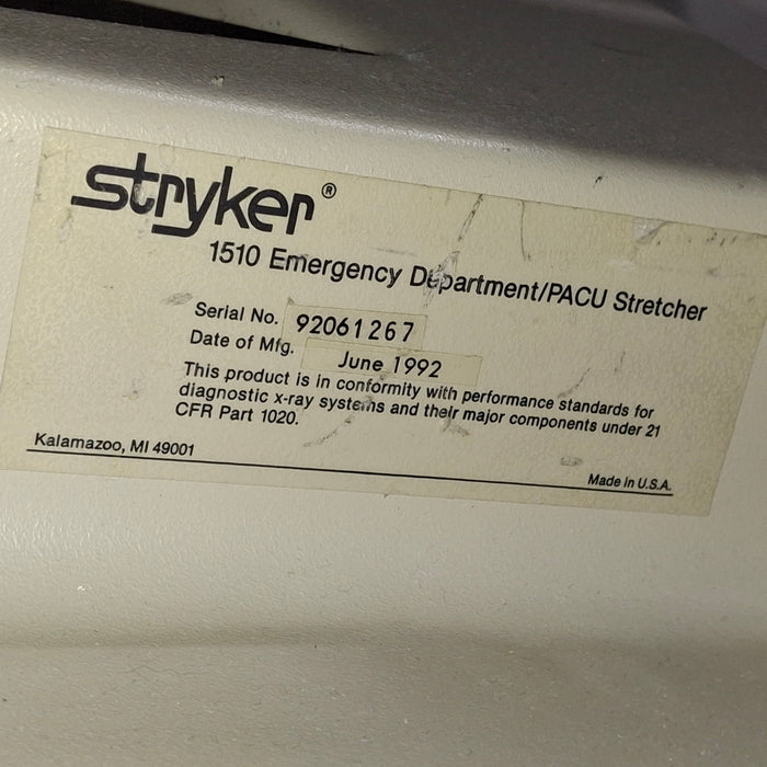 Stryker Stryker 1510 Emergency Department/PACU Stretcher Beds & Stretchers reLink Medical