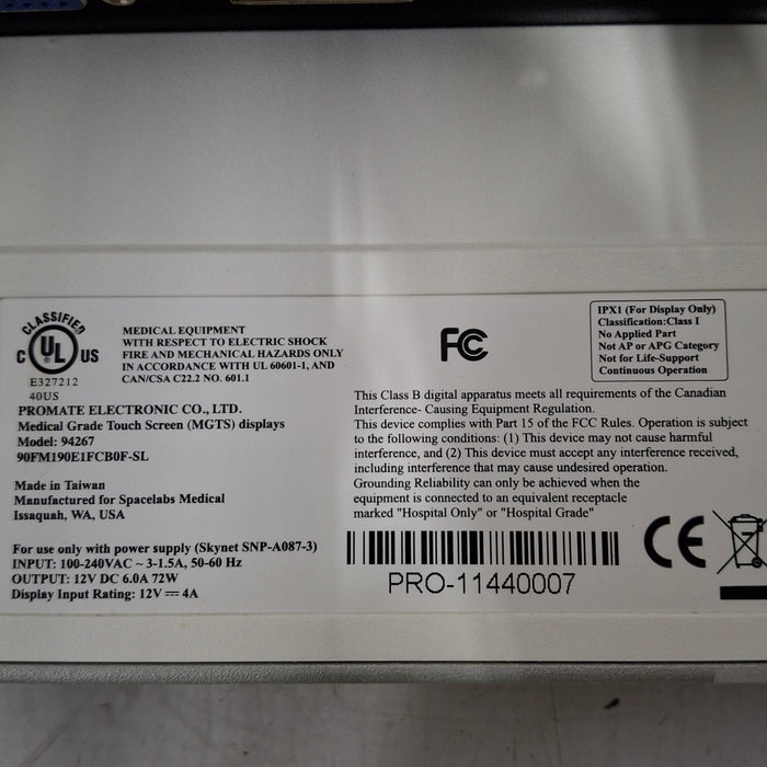 Spacelabs Healthcare 94267 Flat Panel Patient Monitor