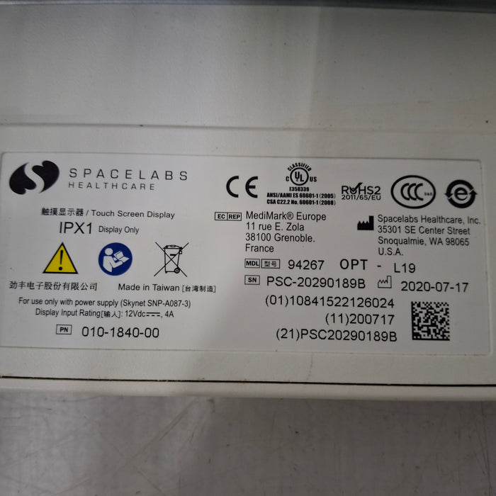 Spacelabs Healthcare Xprezzon 94267 Opt-19 Patient Monitor