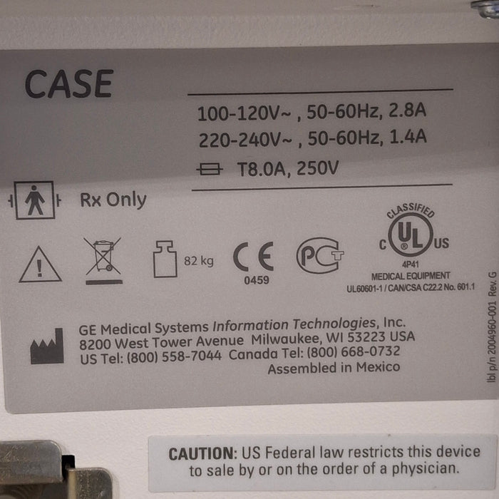 GE Healthcare GE Healthcare Case Stress Test Console Cardiology reLink Medical