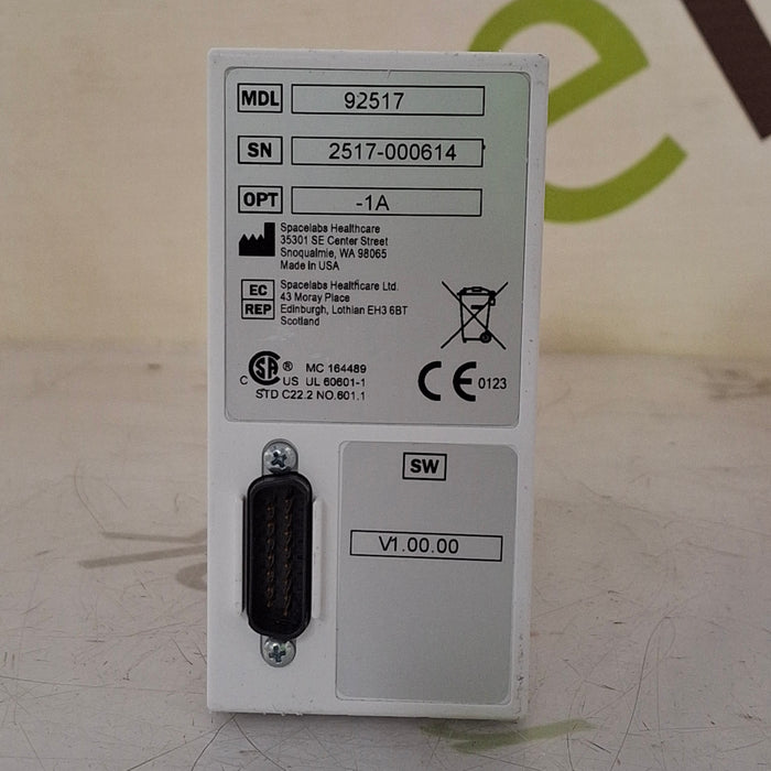 Spacelabs Healthcare Spacelabs Healthcare 92517 Opt 1A Capnography Module Patient Monitors reLink Medical
