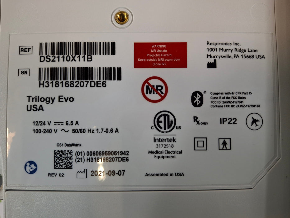 Respironics Respironics Trilogy Evo Ventilator Respiratory reLink Medical