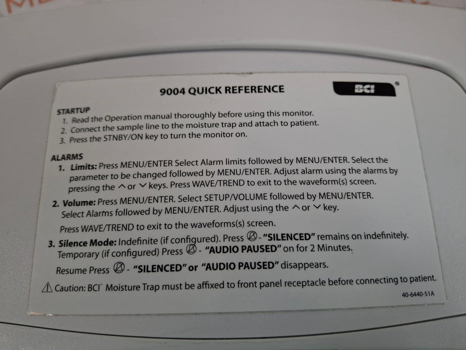 Smiths Medical Smiths Medical 9004 Capnocheck SLEEP Capnograph SpO2 CO2 Patient Monitors Patient Monitors reLink Medical