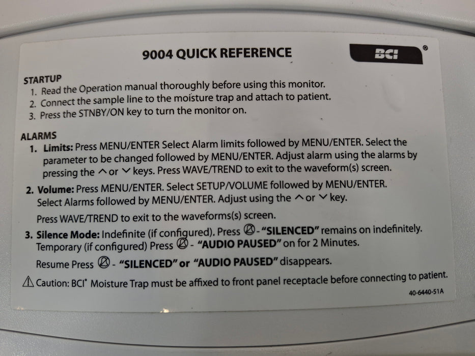 Smiths Medical Smiths Medical 9004 Capnocheck SLEEP Capnograph SpO2 CO2 Patient Monitors Patient Monitors reLink Medical