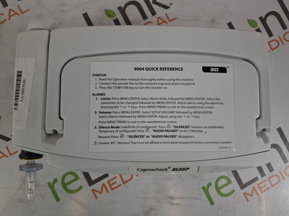 Smiths Medical Smiths Medical 9004 Capnocheck SLEEP Capnograph SpO2 CO2 Patient Monitors Patient Monitors reLink Medical