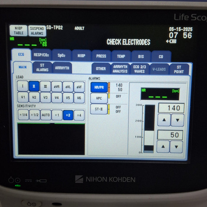 Nihon Kohden Nihon Kohden BSM-1753 Life Scope PT Transport Patient Monitor Patient Monitors reLink Medical