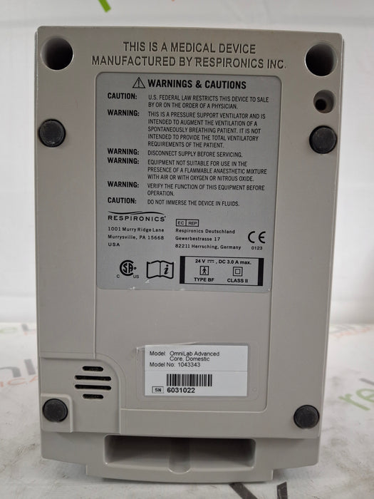 Philips Philips Respironics OmniLab Advanced + System One Ventilator Respiratory reLink Medical