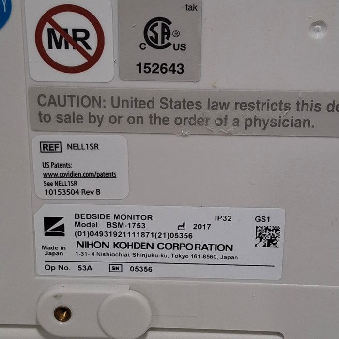 Nihon Kohden Nihon Kohden BSM-1753 Life Scope PT Transport Patient Monitor Patient Monitors reLink Medical
