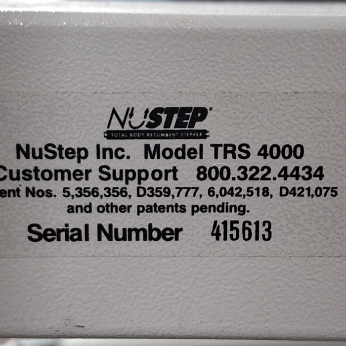 NuStep, Inc. NuStep, Inc. TRS 4000 Recumbent Cross Trainer Fitness and Rehab Equipment reLink Medical
