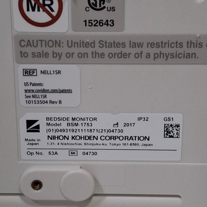 Nihon Kohden Nihon Kohden BSM-1753 Life Scope PT Transport Patient Monitor Patient Monitors reLink Medical