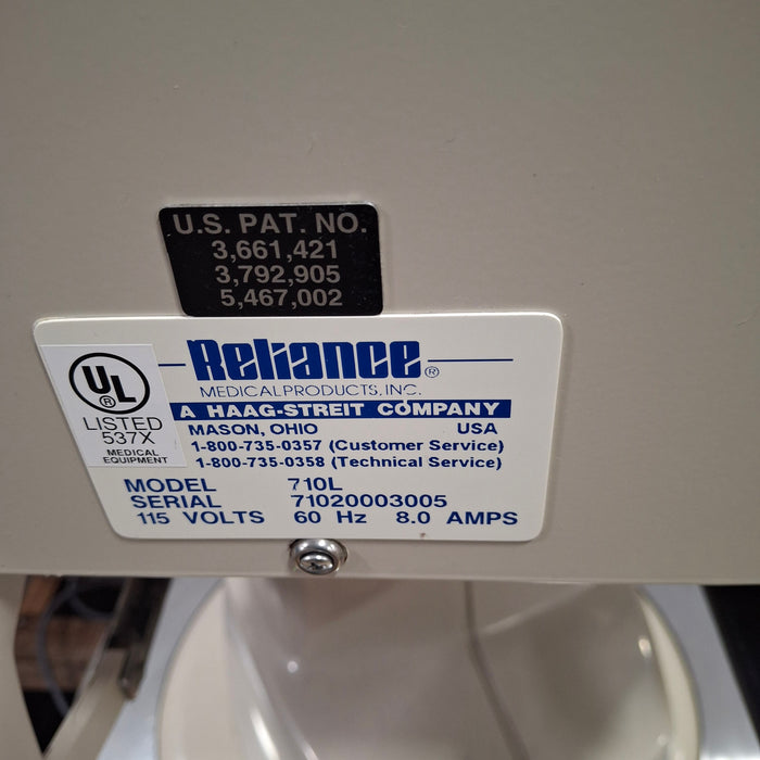 Reliance Medical Products, Inc. 710L Ophthalmology Exam Chair