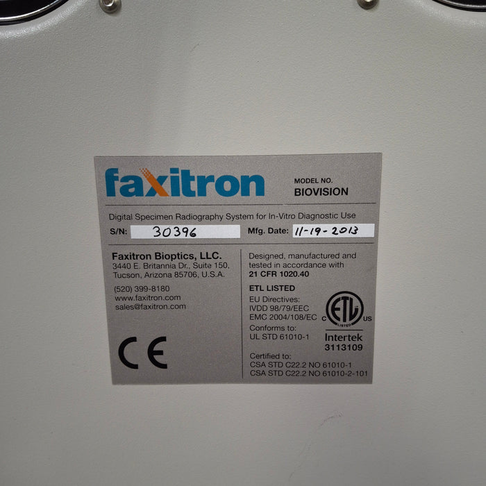 Faxitron Bioptics, LLC Faxitron Bioptics, LLC BioVision Digital Biopsy System X-Ray Equipment reLink Medical
