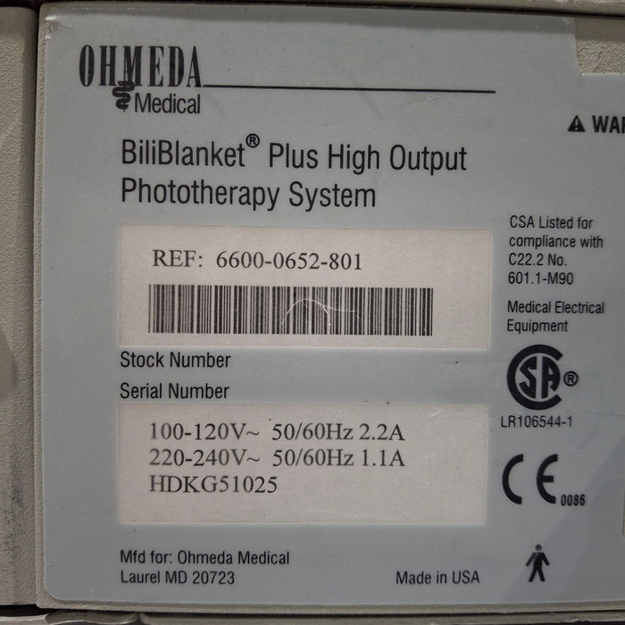 Ohmeda Medical Ohmeda Medical BiliBlanket Plus Phototherapy System Infant Warmers and Incubators reLink Medical