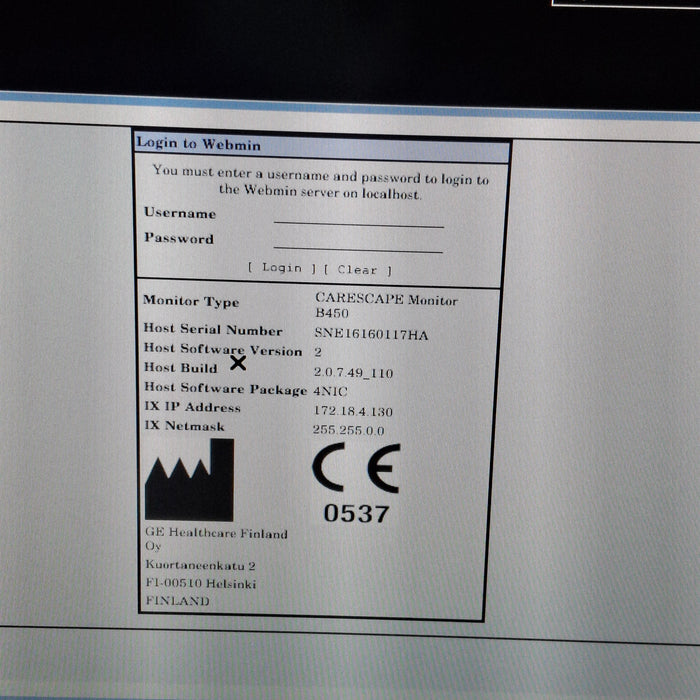 GE Healthcare GE Healthcare Carescape B450 Neonatal Care Patient Monitor Patient Monitors reLink Medical