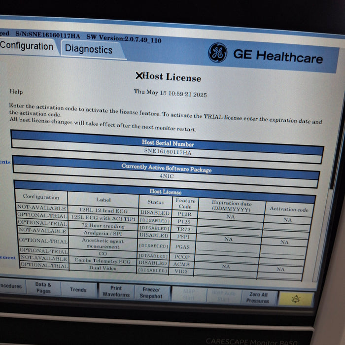 GE Healthcare GE Healthcare Carescape B450 Neonatal Care Patient Monitor Patient Monitors reLink Medical