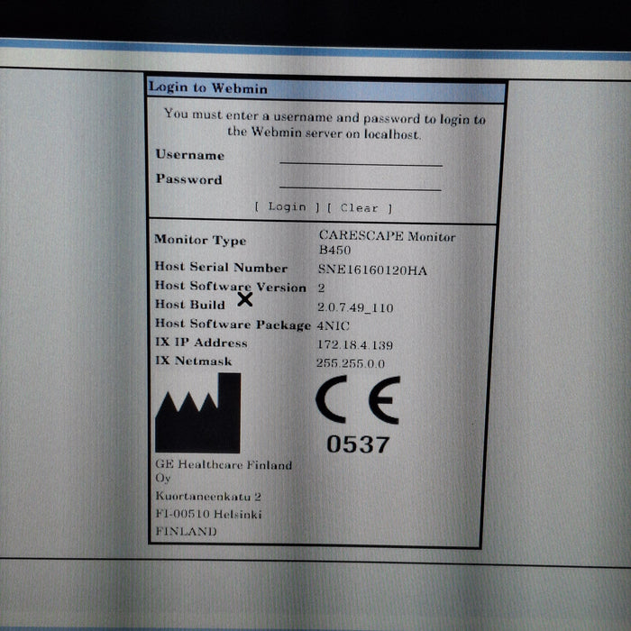 GE Healthcare GE Healthcare Carescape B450 Neonatal Care Patient Monitor Patient Monitors reLink Medical