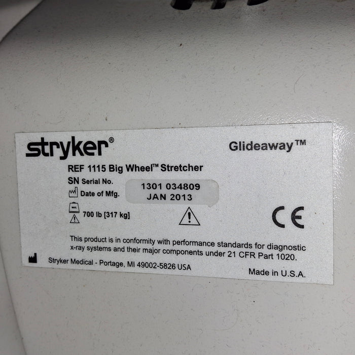 Stryker Stryker 1115 Big Wheel Glideaway Stretcher Beds & Stretchers reLink Medical