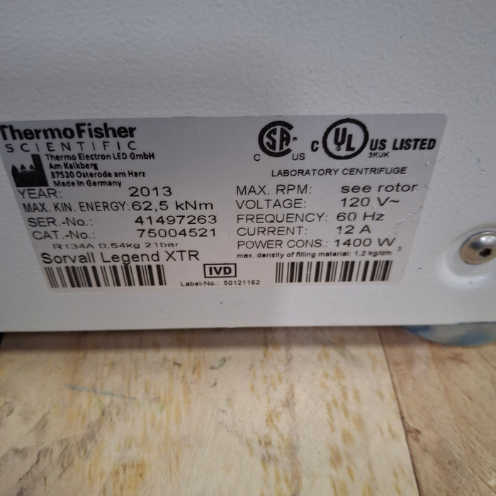 Thermo Scientific Thermo Scientific Legend XTR Refrigerated Centrifuge Centrifuges reLink Medical