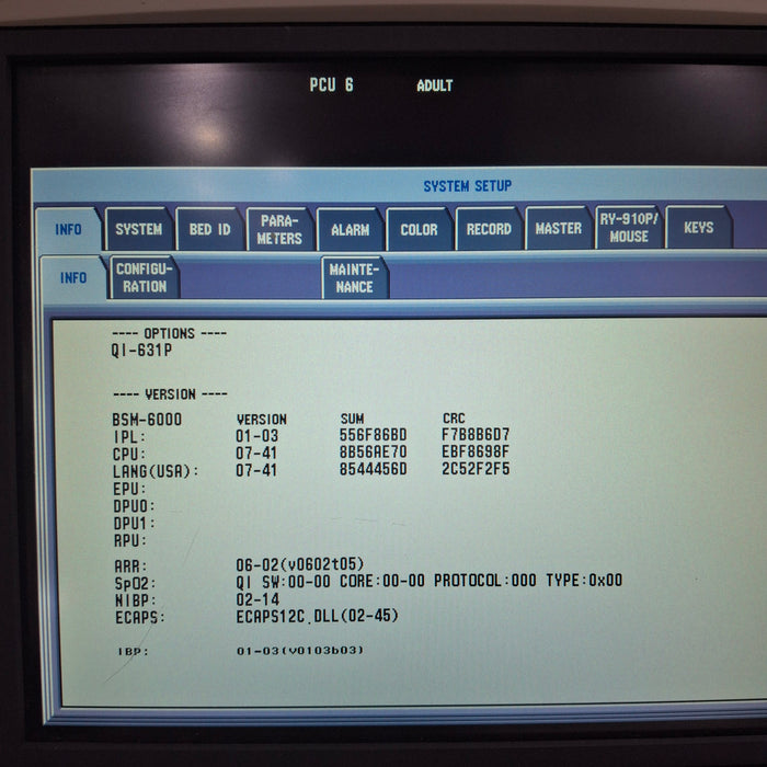 Nihon Kohden Life Scope BSM-6301A Patient Monitor