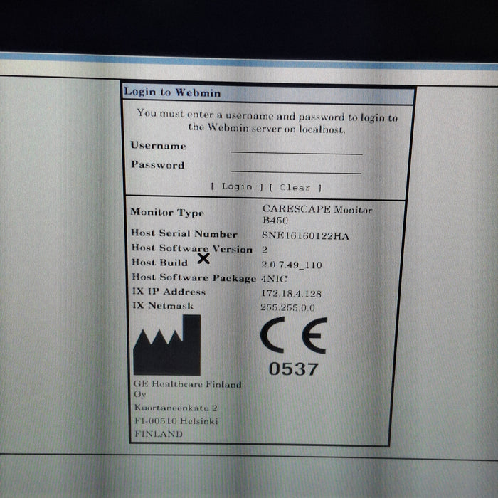 GE Healthcare GE Healthcare Carescape B450 Neonatal Care Patient Monitor Patient Monitors reLink Medical