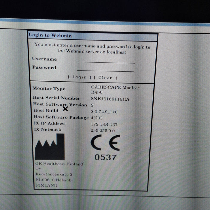 GE Healthcare GE Healthcare Carescape B450 Neonatal Care Patient Monitor Patient Monitors reLink Medical