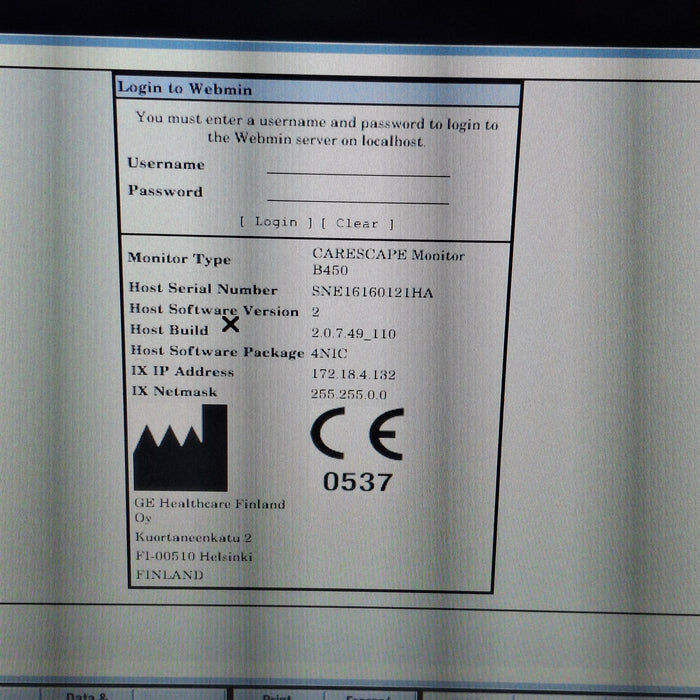 GE Healthcare GE Healthcare Carescape B450 Neonatal Care Patient Monitor Patient Monitors reLink Medical