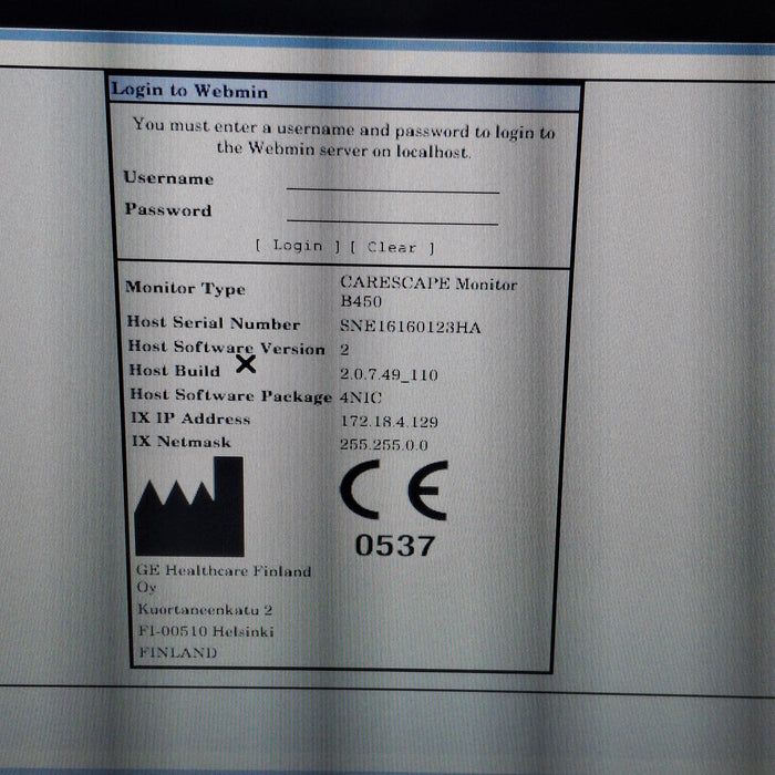 GE Healthcare GE Healthcare Carescape B450 Neonatal Care Patient Monitor Patient Monitors reLink Medical