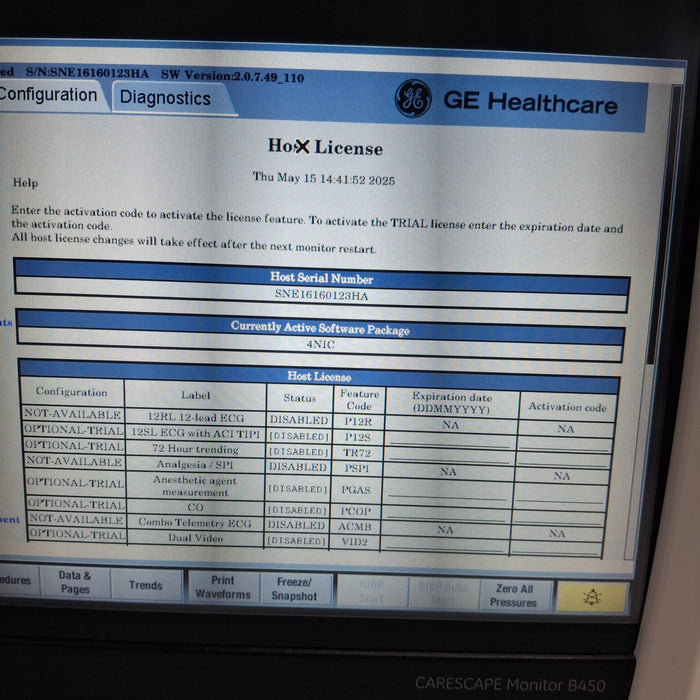 GE Healthcare GE Healthcare Carescape B450 Neonatal Care Patient Monitor Patient Monitors reLink Medical