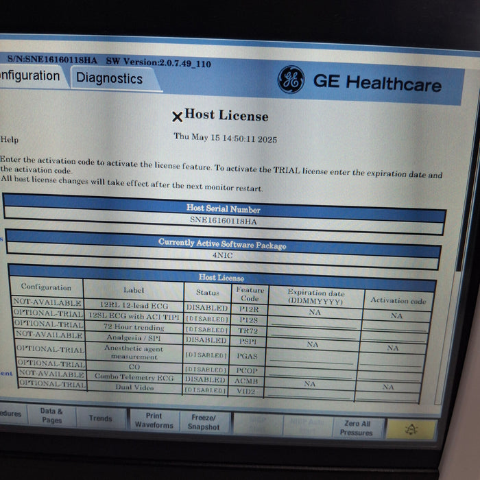 GE Healthcare GE Healthcare Carescape B450 Neonatal Care Patient Monitor Patient Monitors reLink Medical