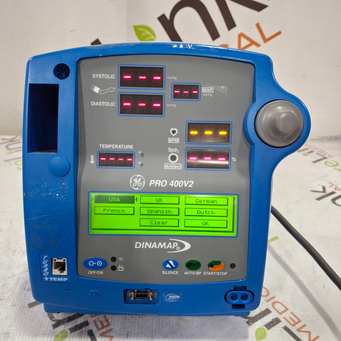 GE Healthcare GE Healthcare Dinamap Pro 400V2 Vital Signs Monitor Patient Monitors reLink Medical