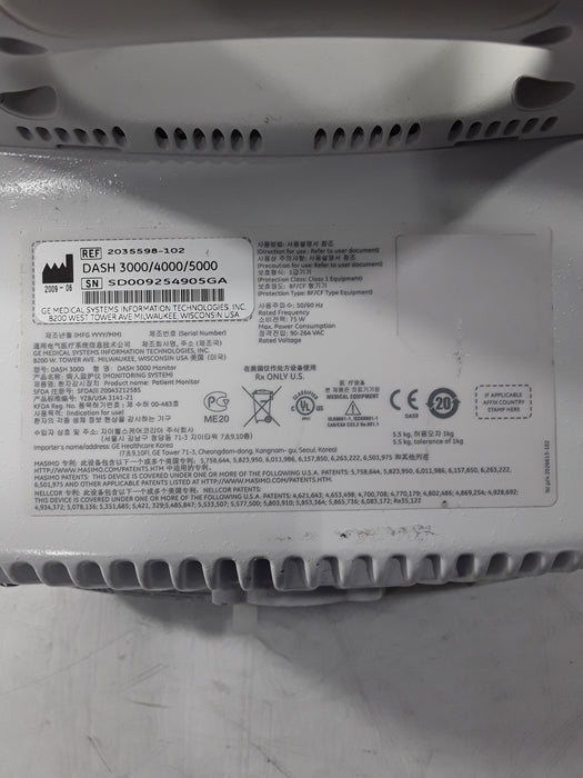 GE Healthcare GE Healthcare Dash 3000 - Masimo SpO2 Patient Monitor Patient Monitors reLink Medical