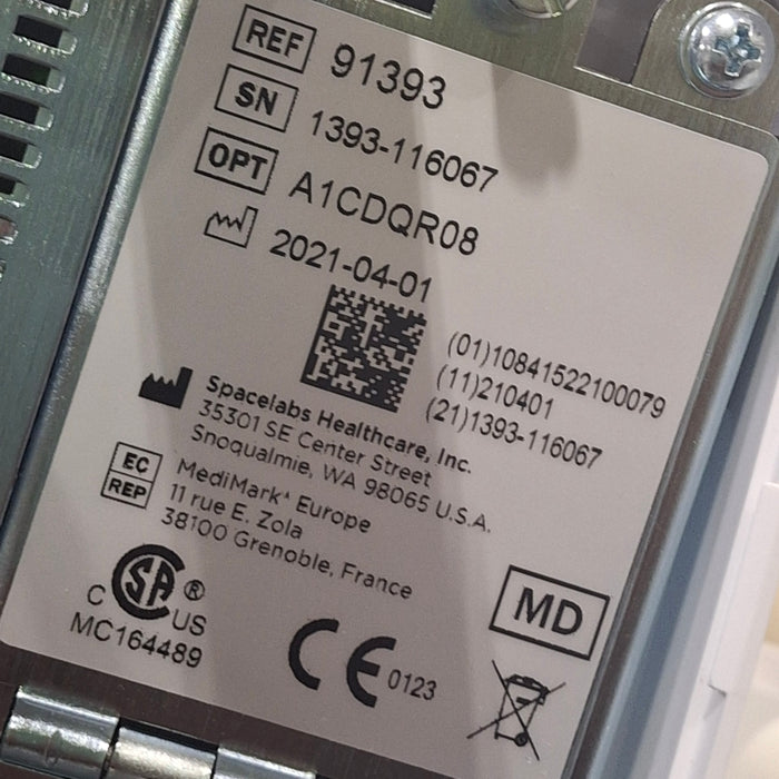 Spacelabs Healthcare Xprezzon 94267 Opt-19 Patient Monitor
