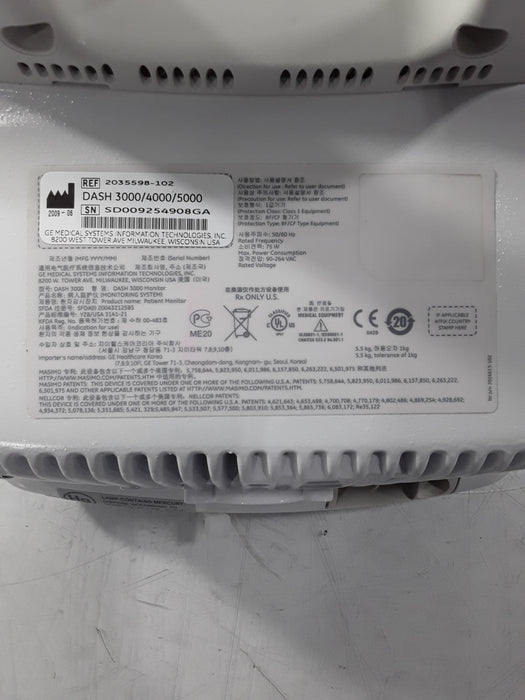 GE Healthcare GE Healthcare Dash 3000 - Masimo SpO2 Patient Monitor Patient Monitors reLink Medical