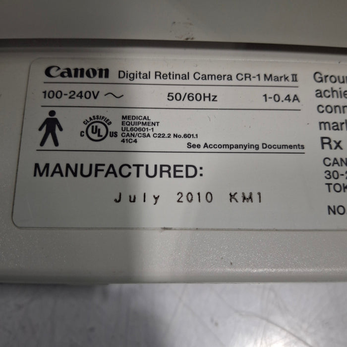 Canon USA Canon USA CR-1 Mark II Digital Retinal Camera Ophthalmology reLink Medical
