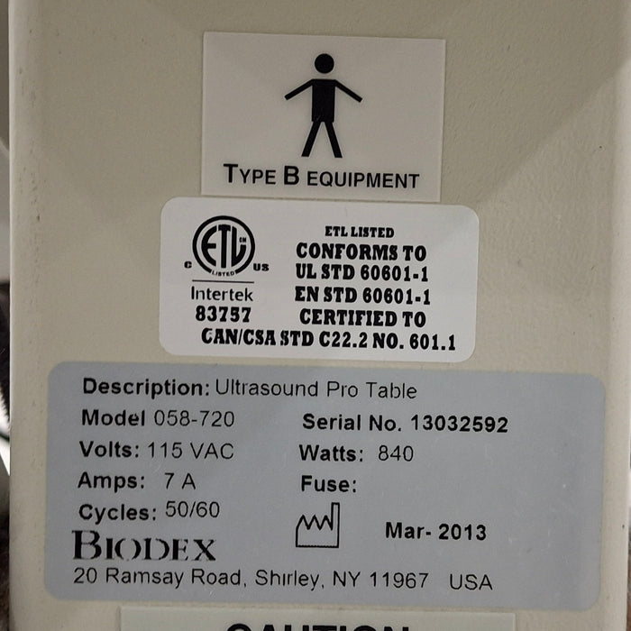 Biodex Biodex 058-720 Ultrasound Pro Table Ultrasound reLink Medical