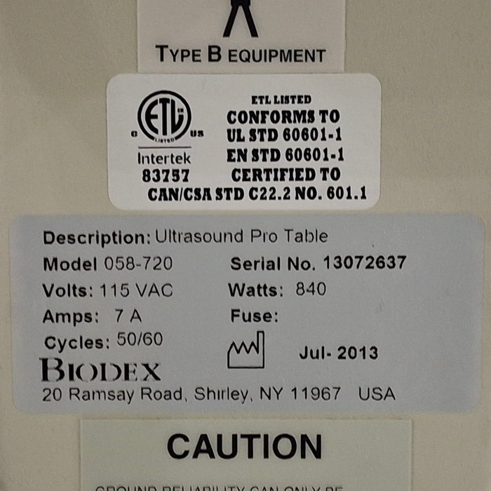 Biodex Biodex 058-720 Ultrasound Pro Table Ultrasound reLink Medical