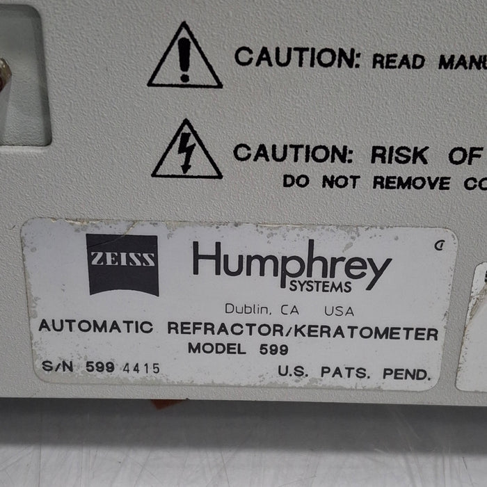 Carl Zeiss Carl Zeiss Humphrey 599 Automatic Refractor Ophthalmology reLink Medical