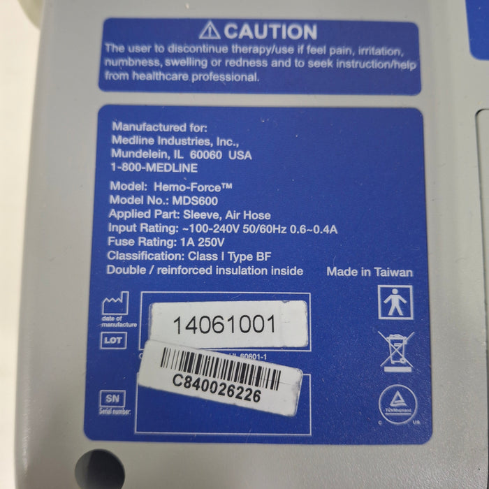 Medline Medline Hemo-Force MDS-600 DVT Compression Pump Surgical Equipment reLink Medical
