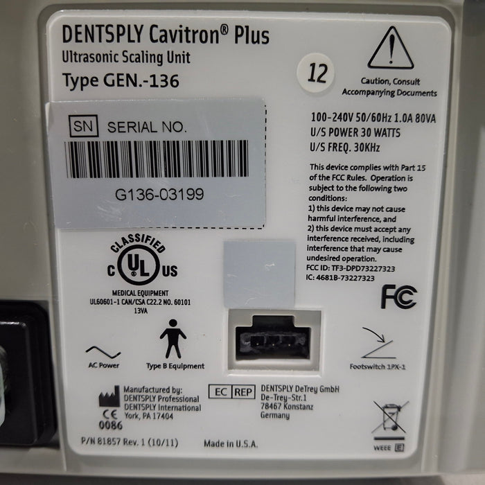 Dentsply Dentsply Cavitron Plus GEN-136 Ultrasonic Scaling Unit Dental reLink Medical