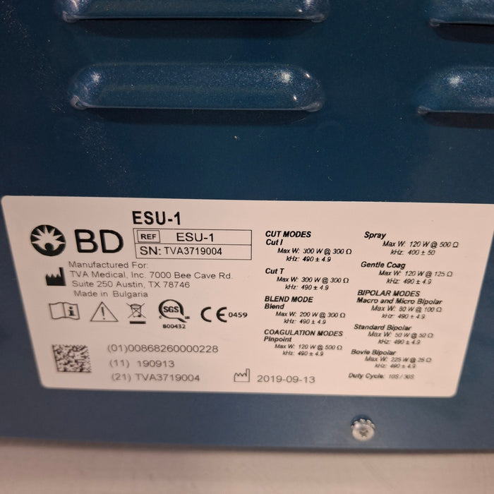 Becton Dickinson Becton Dickinson ESU-1 Electrosurgical Unit Electrosurgical Units reLink Medical