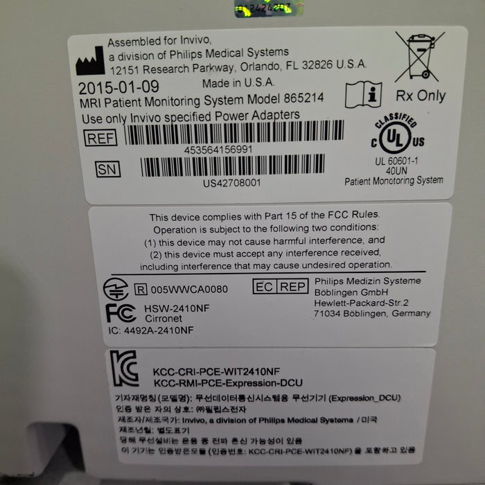 Philips Invivo Expression MRI Compatible Patient Monitor