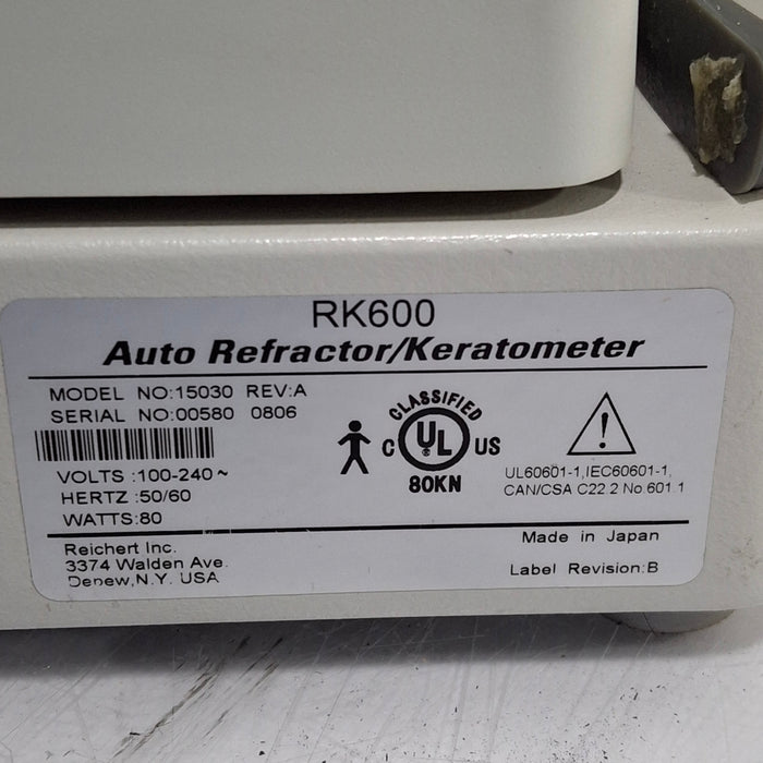 Reichert Reichert RK600 Auto Refractor / Keratometer Ophthalmology reLink Medical