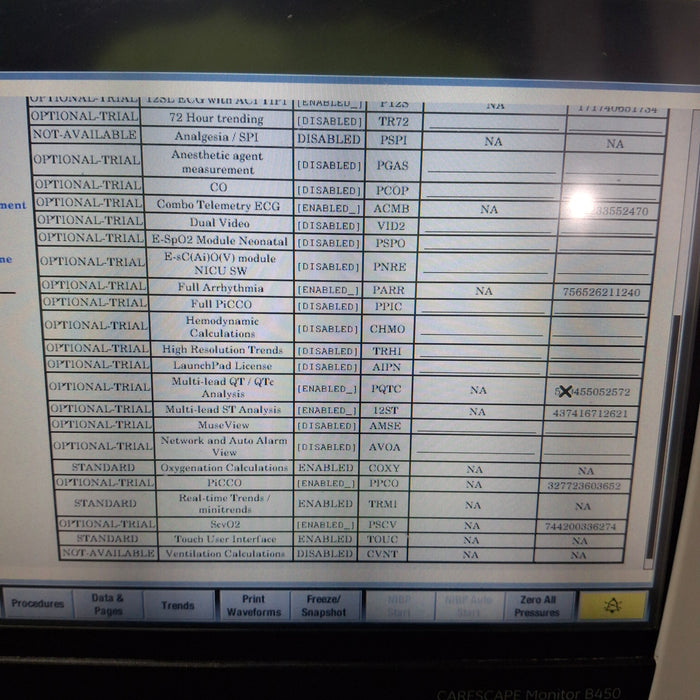 GE Healthcare Carescape B450 Critical Care Patient Monitor