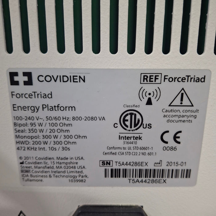 Covidien Covidien Force Triad 3.8-4.0 Electrosurgical Unit Electrosurgical Units reLink Medical